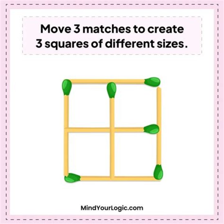 Brain Teaser: Can You Make 3 Equal Shapes By Moving 4 matchsticks in this Image? - SarkariResult