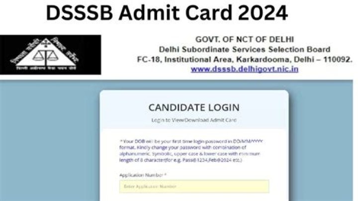 DSSSB Admit Card 2024