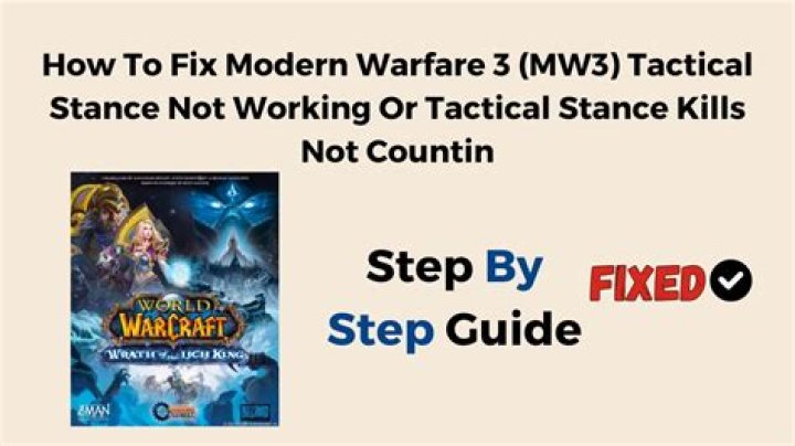 How To Fix / Solve: Modern Warfare 3 (MW3) Tactical Stance not working or tactical stance kills not counting - SarkariResult