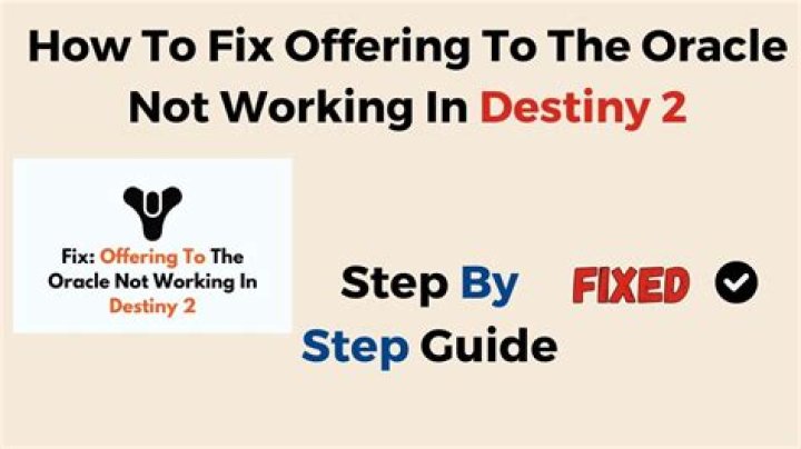 How to Fix / Solve: Offering To The Oracle Not Working In Destiny 2 - SarkariResult