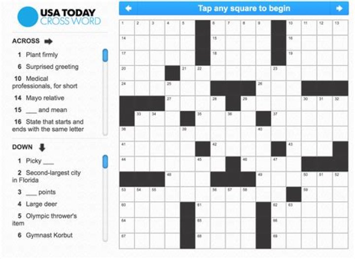Peak condition Crossword Clue Find USA Today Crossword Answer | 16 June 2023