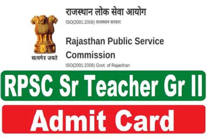 RPSC Sr Teacher Gr II Admit Card 2022 Download Hall Ticket, Exam Date