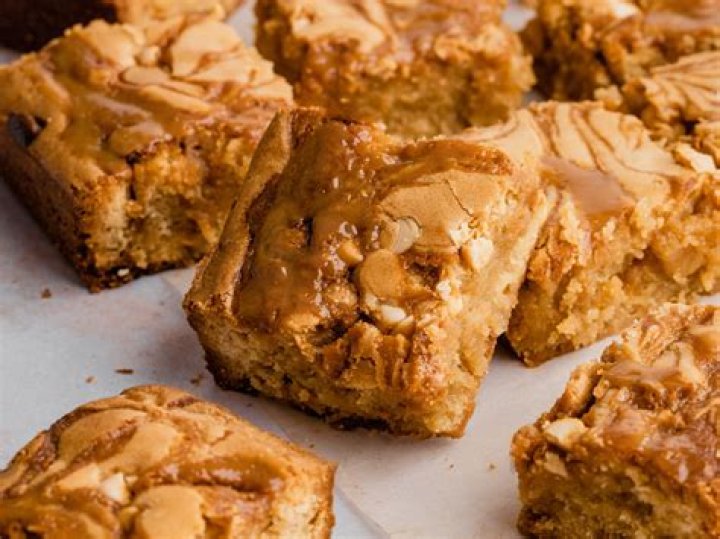 Salted Caramel White Chocolate Blondies