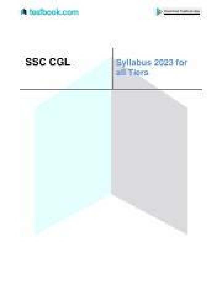 SSC CGL Syllabus 2023 Revised : सिलेबस पीडीऍफ़ करें डाउनलोड