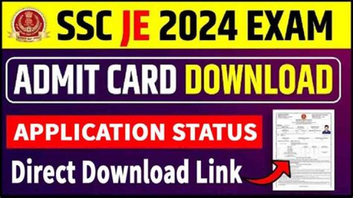 SSC JE Admit Card 2024