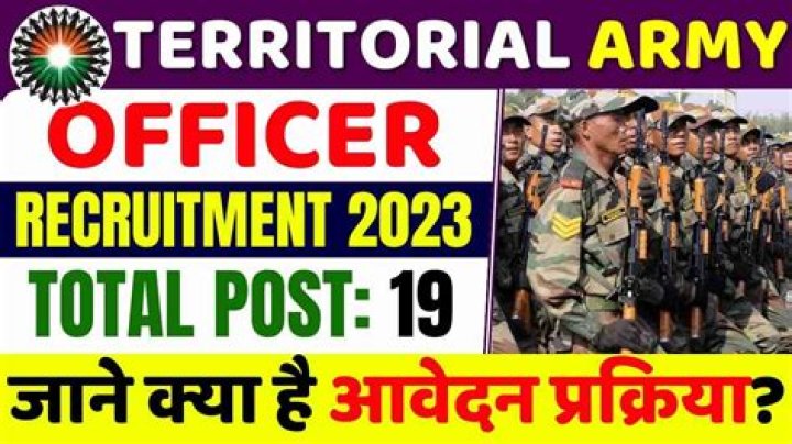 Territorial Army Officer Recruitment 2023 : नयी भर्ती जारी, यहाँ करें आवेदन