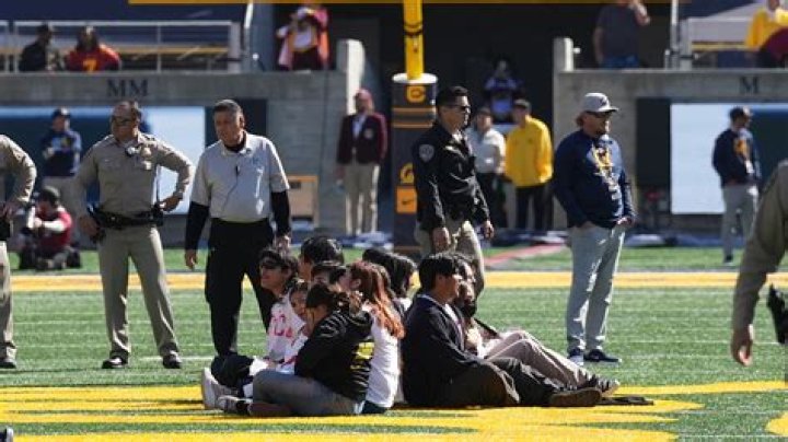 UC Berkeley Students Protest Suspension of Professor Ivonne del Valle during USC vs. Cal Game - SarkariResult